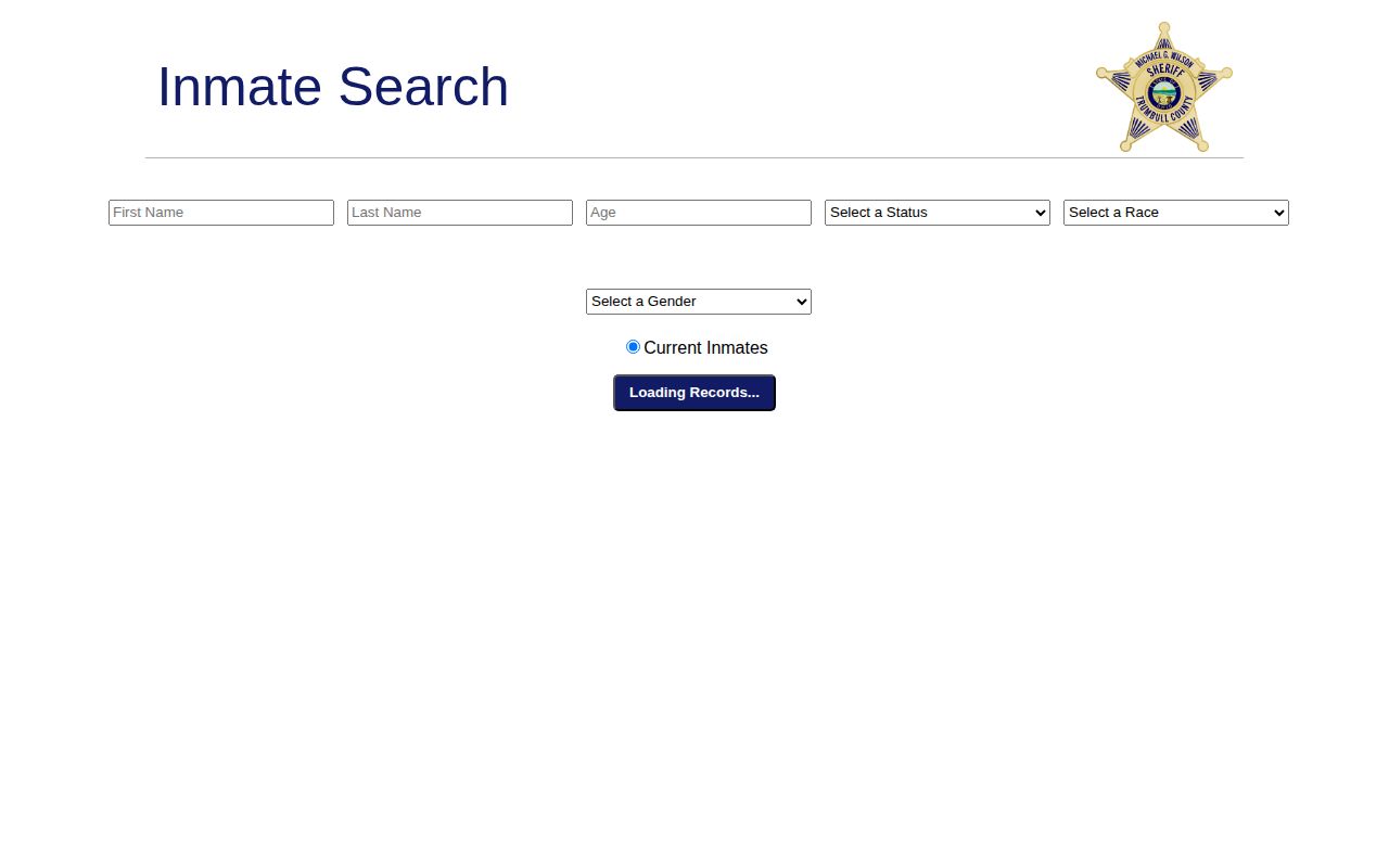 Trumbull County released inmate current and historic record search